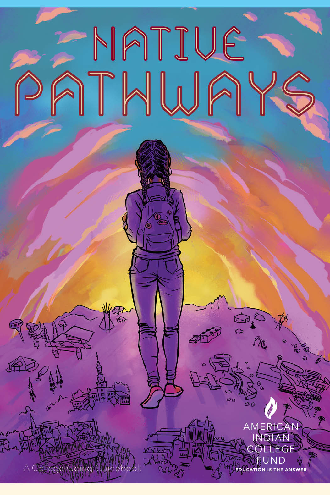 cover of AICF's Native Pathways. Illustration by Jonathan Nelson